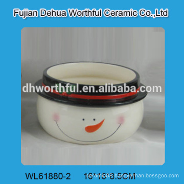 Attractive snowman design ceramic bowl in superior quality